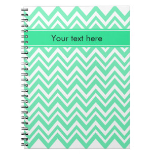 Carnet Motif Seafoam Mint Green Zigzgag