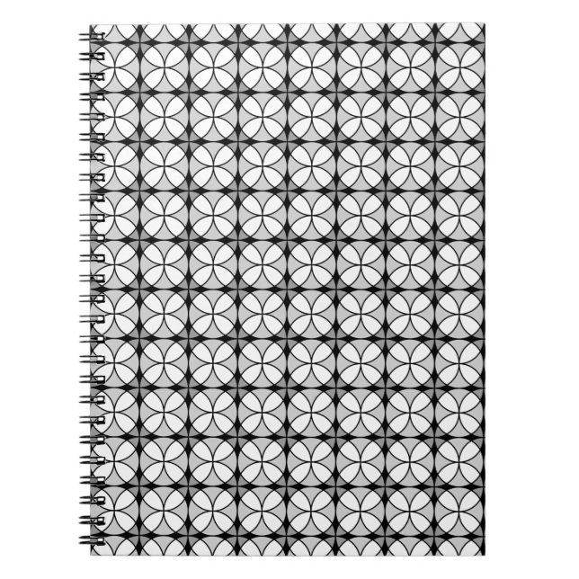 Carnet Motif Shippo noir et blanc classique (Devant)