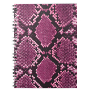 Carnet Motif Snakeskin rose