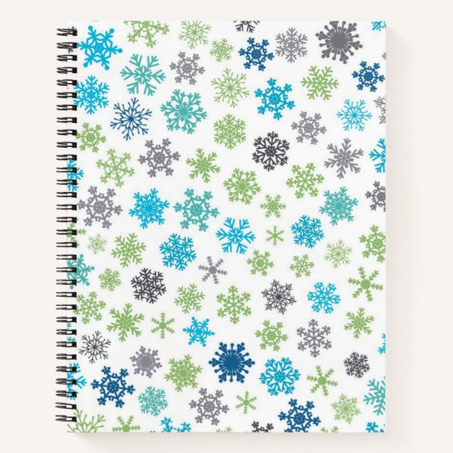 Carnet Motif Snowflake (Devant)