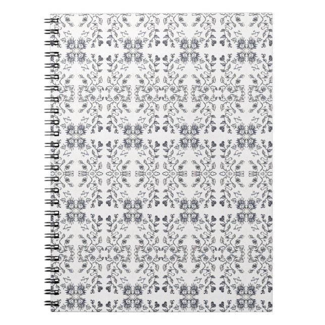 Carnet Motif Soleil Et Fleurs (Devant)