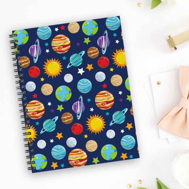 Carnet Motif spatial, Planètes, Étoiles, Cosmos, Galaxie (Créateur téléchargé)