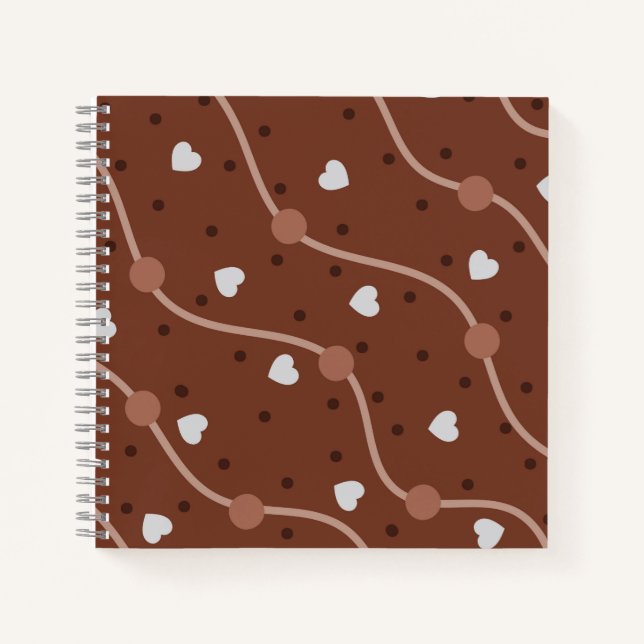 Carnet Motif Specké au coeur de chocolat foncé (Devant)