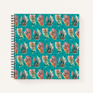 Carnet Motif Succulent de Cactus Graphique Abstrait