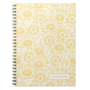 Carnet Motif Sunny Sunflower