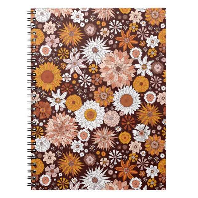 Carnet Motif super Retro Flower Garden (Devant)