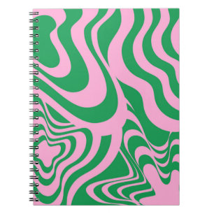 Carnet Motif Super Y2K rétro-tordu coloré