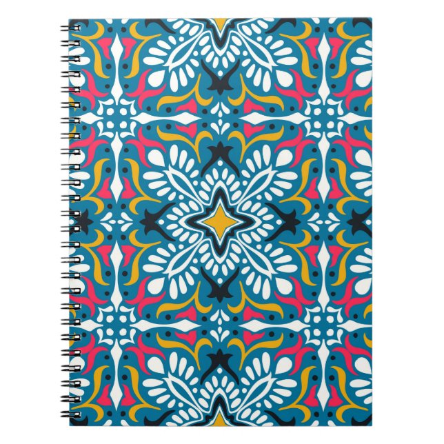 Carnet Motif Talavera. Un patchwork indien. Azulejos port (Devant)