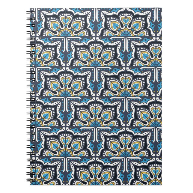 Carnet Motif Talavera. Un patchwork indien. Azulejos port (Devant)