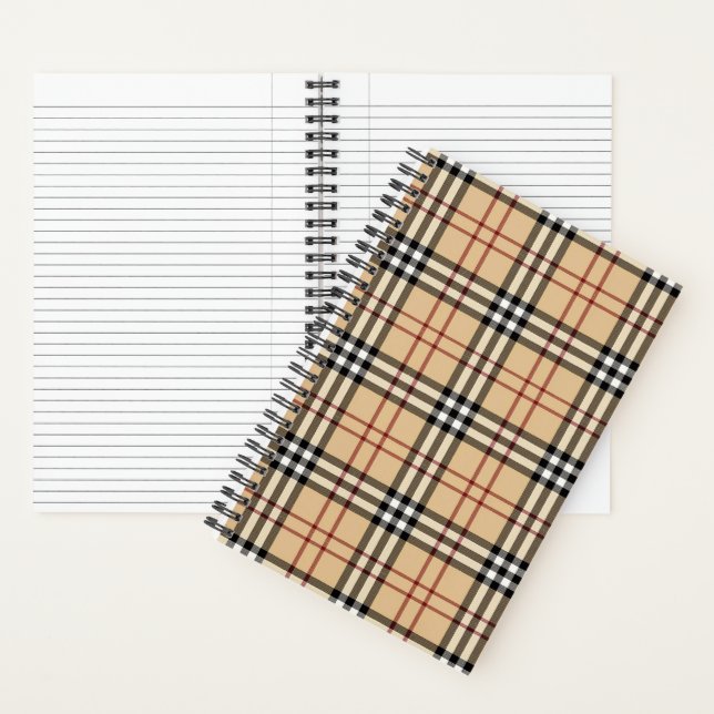 Carnet Motif Tartan Écossais     (À l'intérieur)