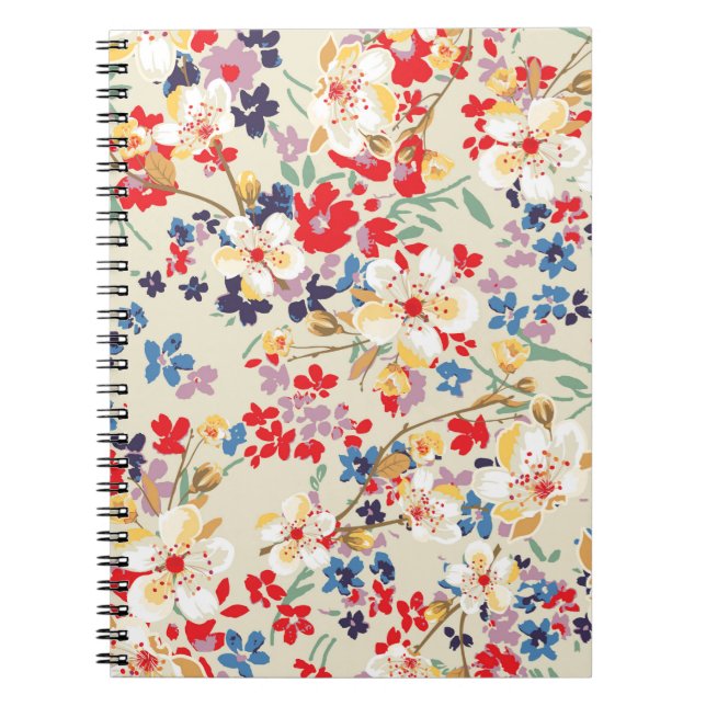 Carnet Motif tendance en petites fleurs (Devant)