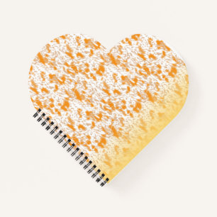 Carnet Motif textile avec orange et gol vibrants