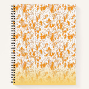 Carnet Motif textile avec orange et gol vibrants
