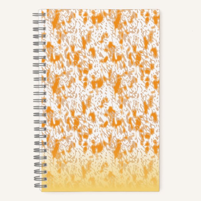 Carnet Motif textile avec orange et gol vibrants (Recto)