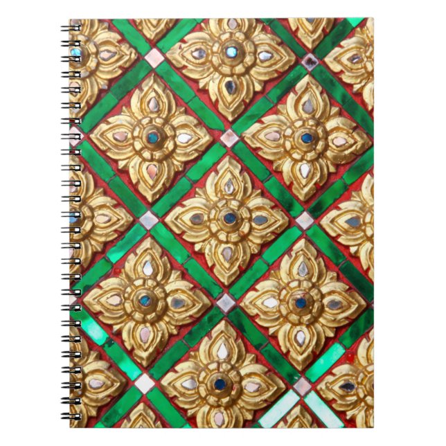 Carnet Motif thaïlandais à l'intérieur du mur de Templeth (Devant)