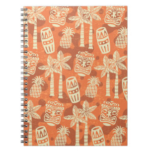 Carnet Motif Tiki Rétro Moderne du Milieu du Siècle