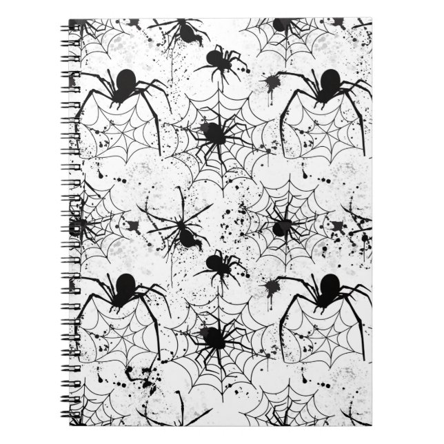 Carnet Motif Toile d'araignée Halloween  (Devant)