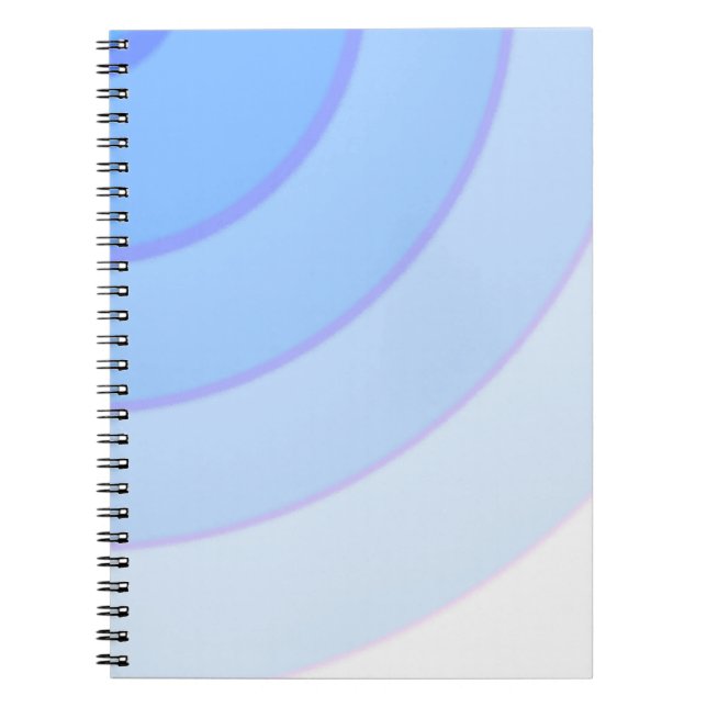 Carnet Motif tourbillonnant ombre bleu pastel  (Devant)