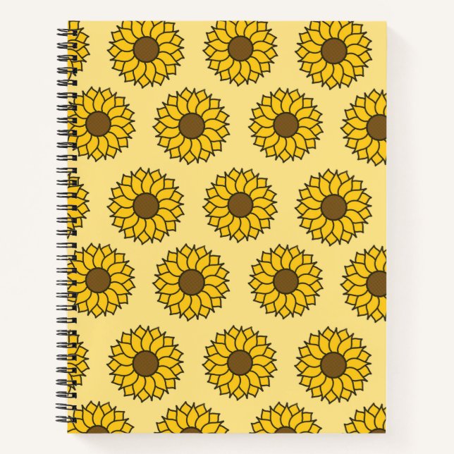 Carnet Motif tournesol (Devant)