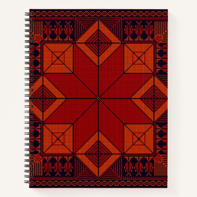 Carnet Motif traditionnel Palestine broderie tatreez (Devant)