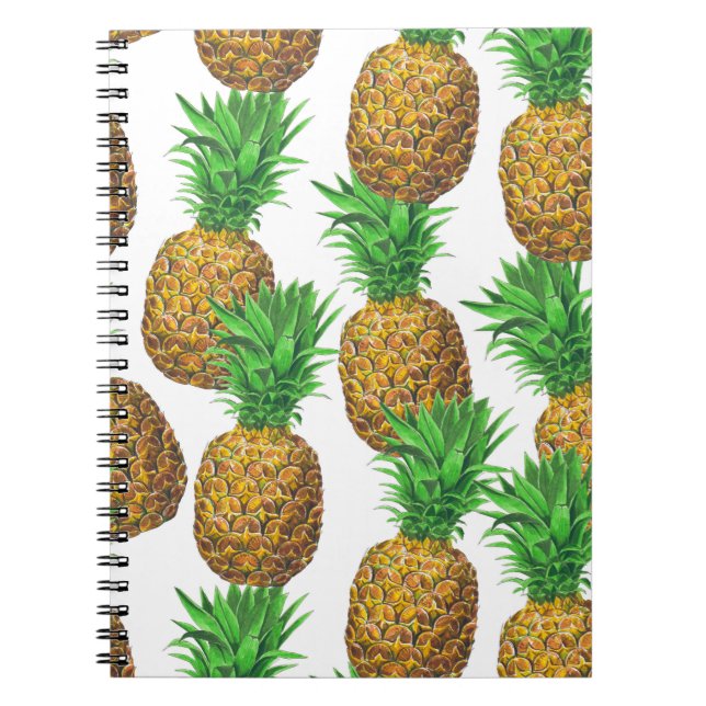 Carnet Motif transparent avec ananas (Devant)