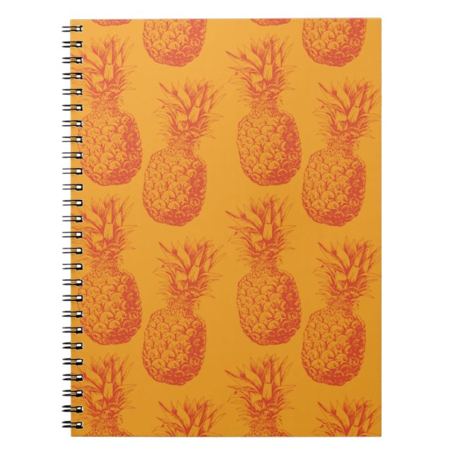 Carnet Motif transparent avec ananas (Devant)