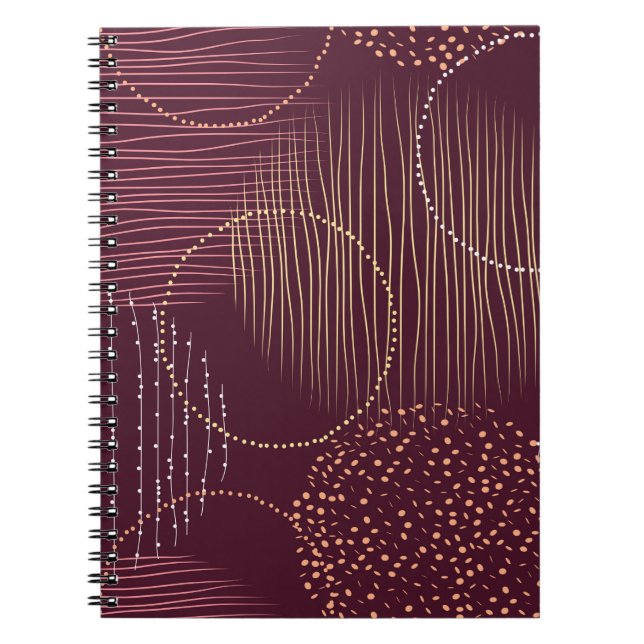 Carnet Motif transparent avec cercles d'aquarelle (Devant)