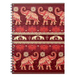 Carnet Motif transparent avec éléphants