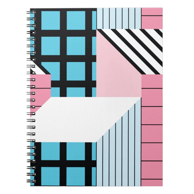 Carnet Motif transparent avec formes géométriques abstrai (Devant)