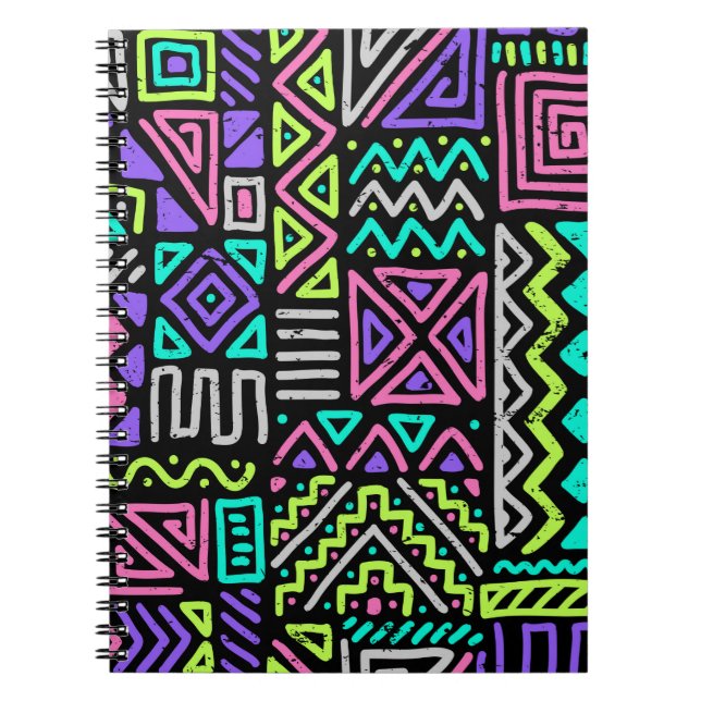 Carnet motif transparent avec lignes abstraites. géométri (Devant)