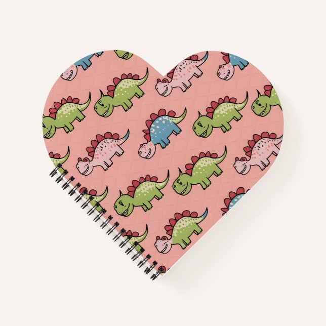 Carnet Motif transparent de dinosaure mignon (Devant)
