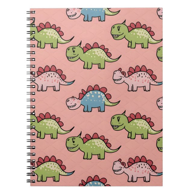 Carnet Motif transparent de dinosaure mignon (Devant)