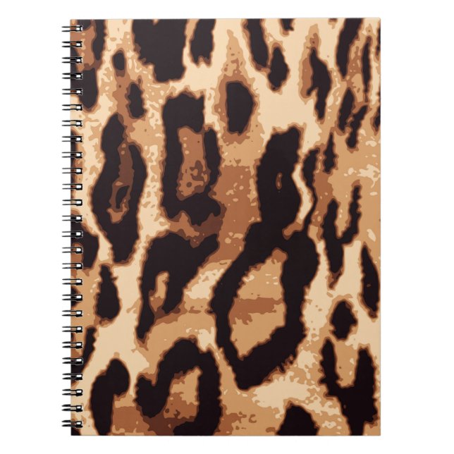 Carnet Motif transparent Empreinte de léopard (Devant)