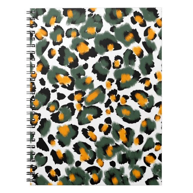 Carnet Motif transparent Empreinte de léopard (Devant)