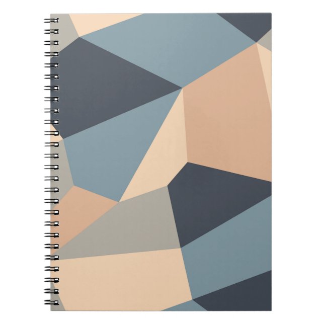 Carnet Motif transparent polygonal varié. multicolore (Devant)