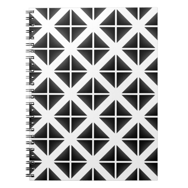 Carnet Motif triangle Black Trendy (Devant)