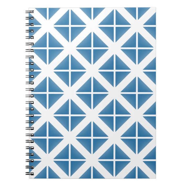 Carnet Motif triangle bleu tendance (Devant)
