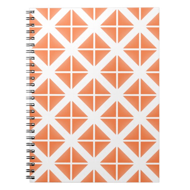 Carnet Motif triangle Orange tendance (Devant)
