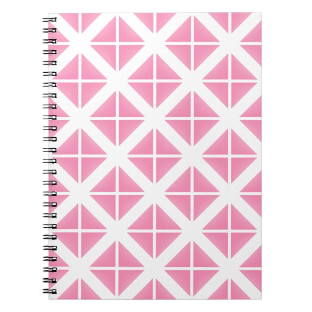 Carnet Motif triangle rose tendance (Devant)