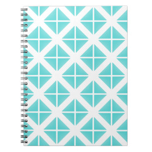 Carnet Motif Triangle tendance Turquoise