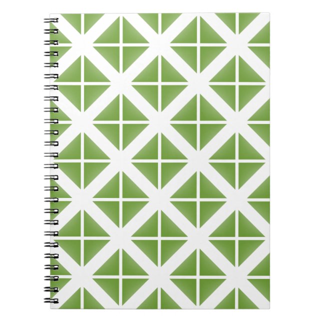 Carnet Motif triangle vert tendance (Devant)