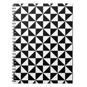 Carnet Motif triangulaire noir et blanc