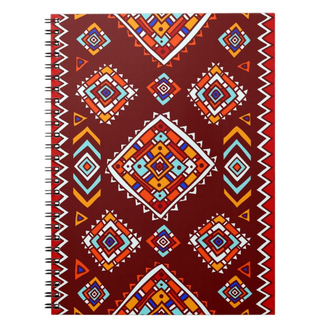 Carnet Motif tribal traditionnel de style ethnique (Devant)