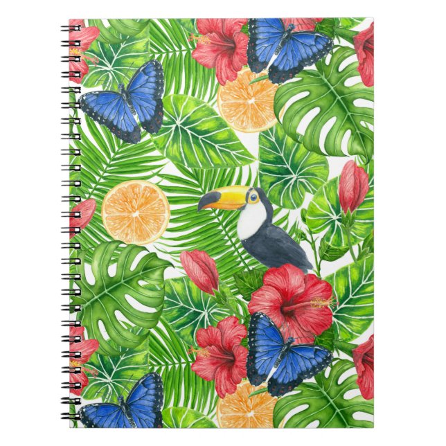 Carnet Motif tropical (Devant)