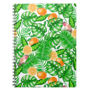 Carnet Motif tropical, colibris II