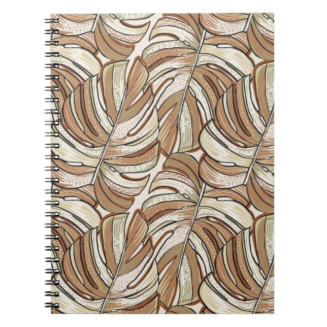 Carnet Motif tropical. Conception graphique avec mons ext (Devant)