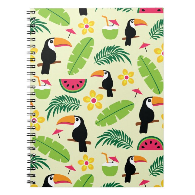 Carnet Motif tropical d'été de toucan (Devant)