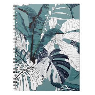 Carnet Motif tropical sans couture à la mode avec tropica