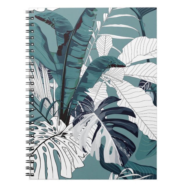 Carnet Motif tropical sans couture à la mode avec tropica (Devant)