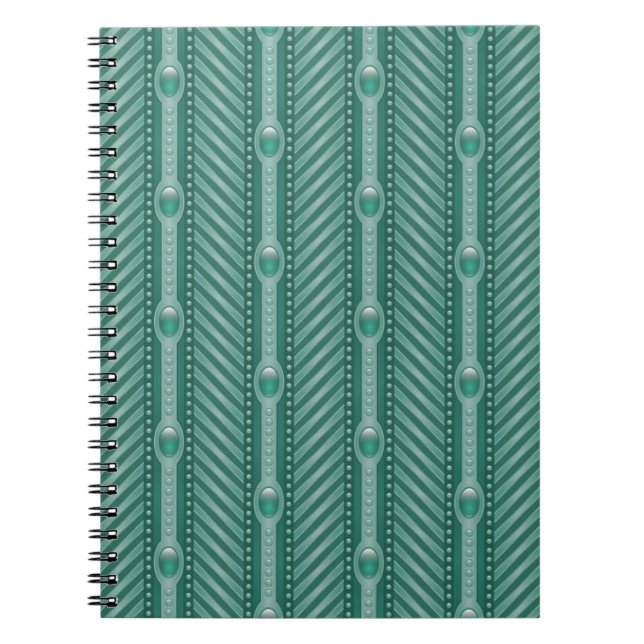 Carnet Motif turquoise ornemental (Devant)